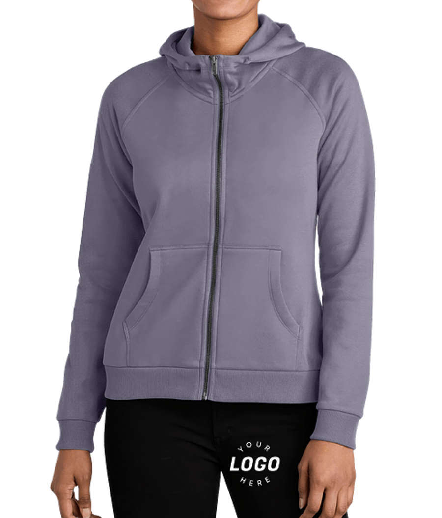 Allmade Women's Organic Jersey Blend Fleece Zip Hoodie in Cosmic Purple