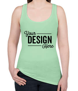 Next Level Women's Slim Fit Jersey Racerback Tank - Color: Mint