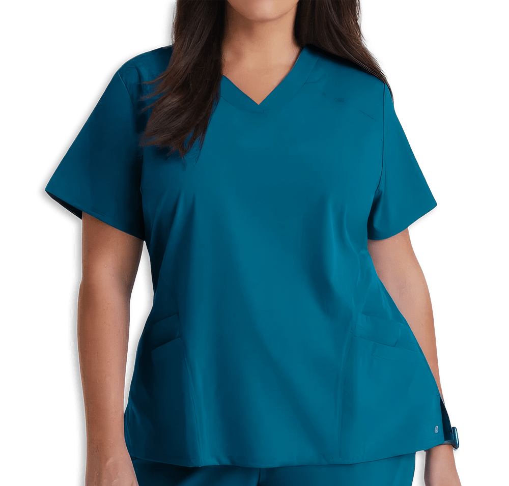 Barco One Women's Pulse Recycled V-Neck Scrub Top - Embroidered-default