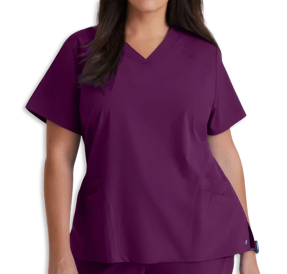 Barco One Women's Pulse Recycled V-Neck Scrub Top - Embroidered-default