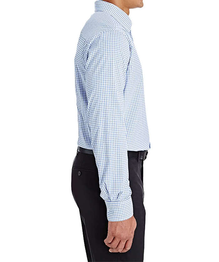 Devon & Jones CrownLux Micro Windowpane Performance Dress Shirt
