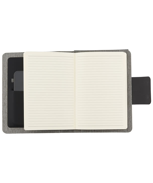 Debossed Reclaim Recycled MagClick Wireless Fast Charging Notebook