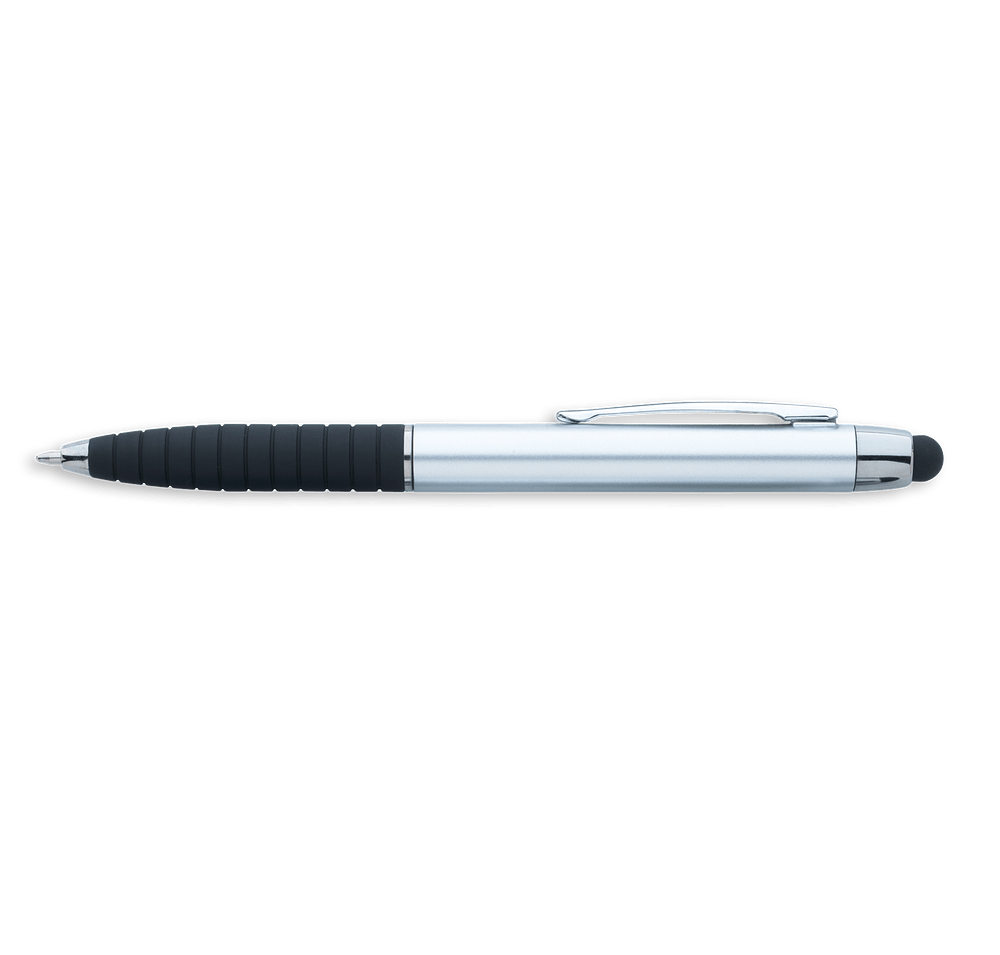 Silver Cool Grip Stylus Pen (black ink)-default