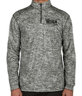 Badger Heather Quarter Zip Performance Shirt - Color: Black