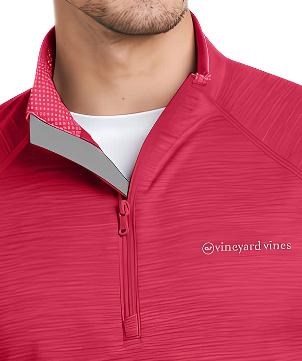 Vineyard Vines Sankaty Logo Quarter Zip Sweatshirt - Embroidered