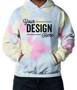 Dyenomite Tie-Dye Pullover Hoodie - Color: Pastel Rainbow