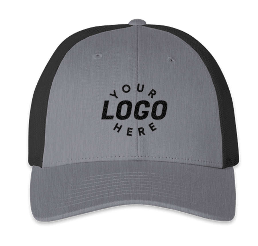 Richardson Low Profile Trucker Hat in Heather Grey / Dark Charcoal