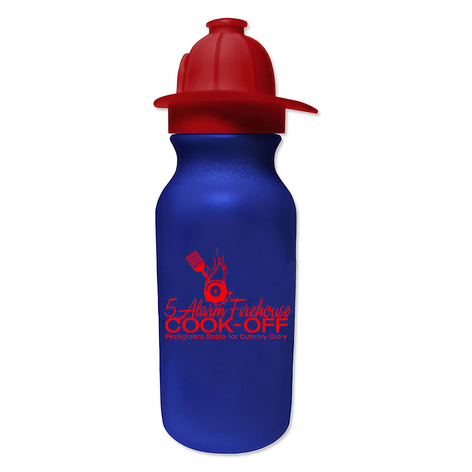 20 oz. Fireman Helmet Bike Water Bottle