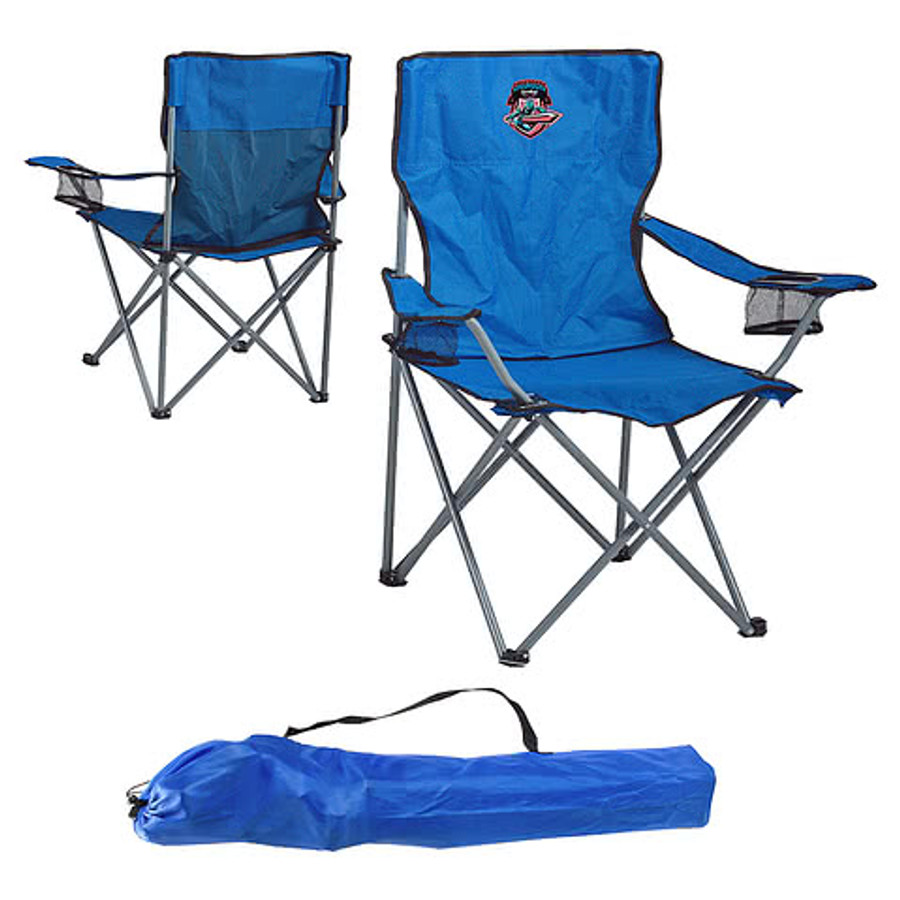 Full Color Gallery Folding Chair with Carrying Bag in Blue