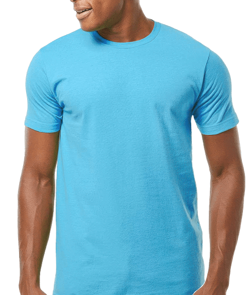 Tultex Fine Jersey Crewneck T-shirt in Aqua