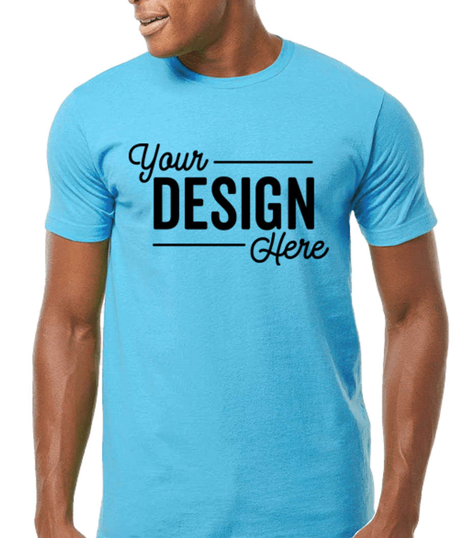 Tultex Fine Jersey Crewneck T-shirt in Aqua