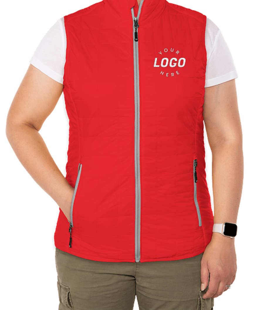 Cutter & Buck Women's Rainier PrimaLoft Eco Insulated Vest in Red