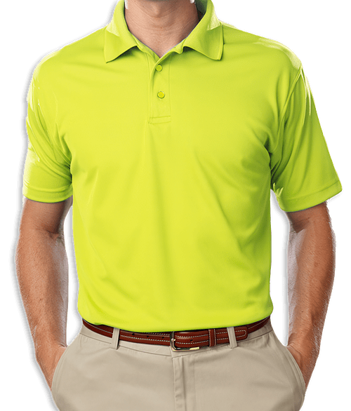 Blue Generation BLU-X-DRI Hi-Visibility Performance Pique Polo - Printed in Optic Yellow