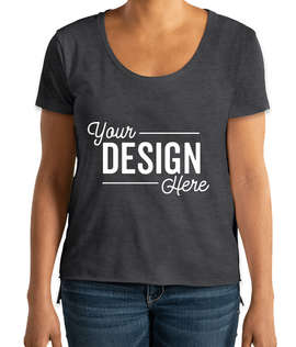 Next Level Women's Festival High-Low T-shirt - Color: Antique Denim