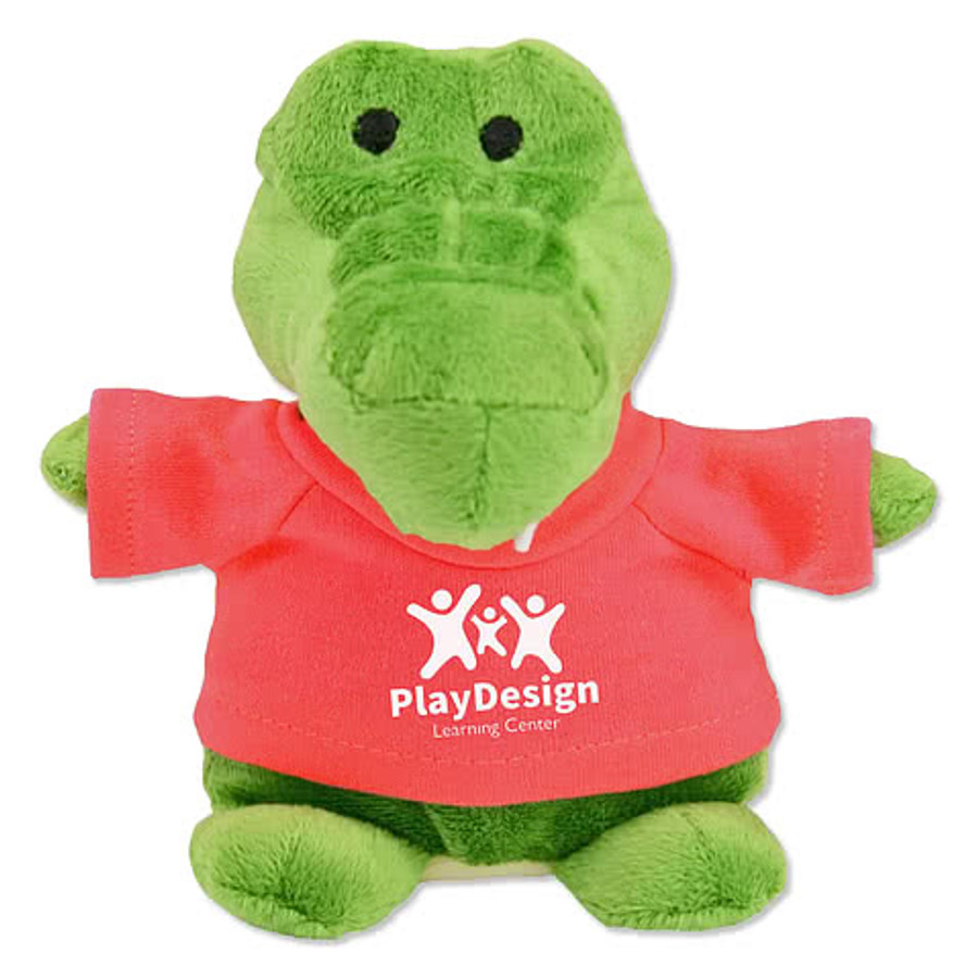 Full Color Bean Bag Buddies 6" Gator Plush Animal in White