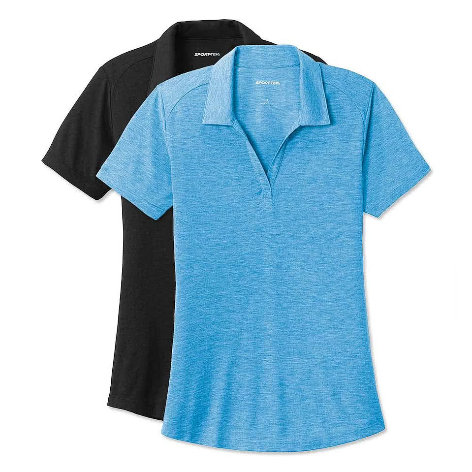 Sport-Tek Women's Tri-Blend Performance Polo - Embroidered