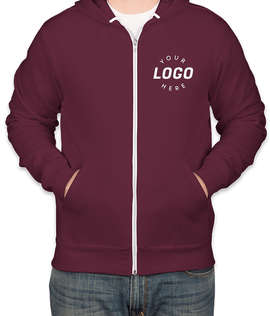 Bella + Canvas Ultra Soft Zip Hoodie - Color: Maroon