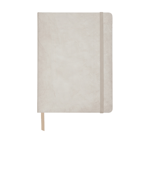 Debossed Granite Hard Cover Notebook in Light Gray