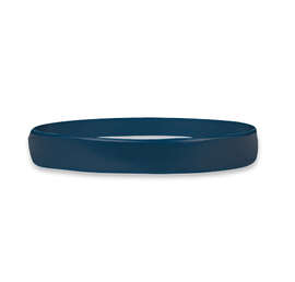 Debossed Single Color Silicone Bracelet - Color: Navy Blue