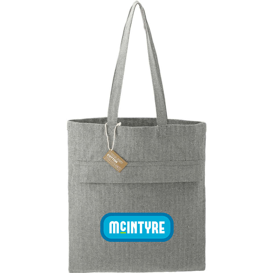 Recycled Cotton Herringbone Tote Bag