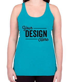 Bella + Canvas Women's Tri-Blend Racerback Tank - Color: Aqua Tri-Blend