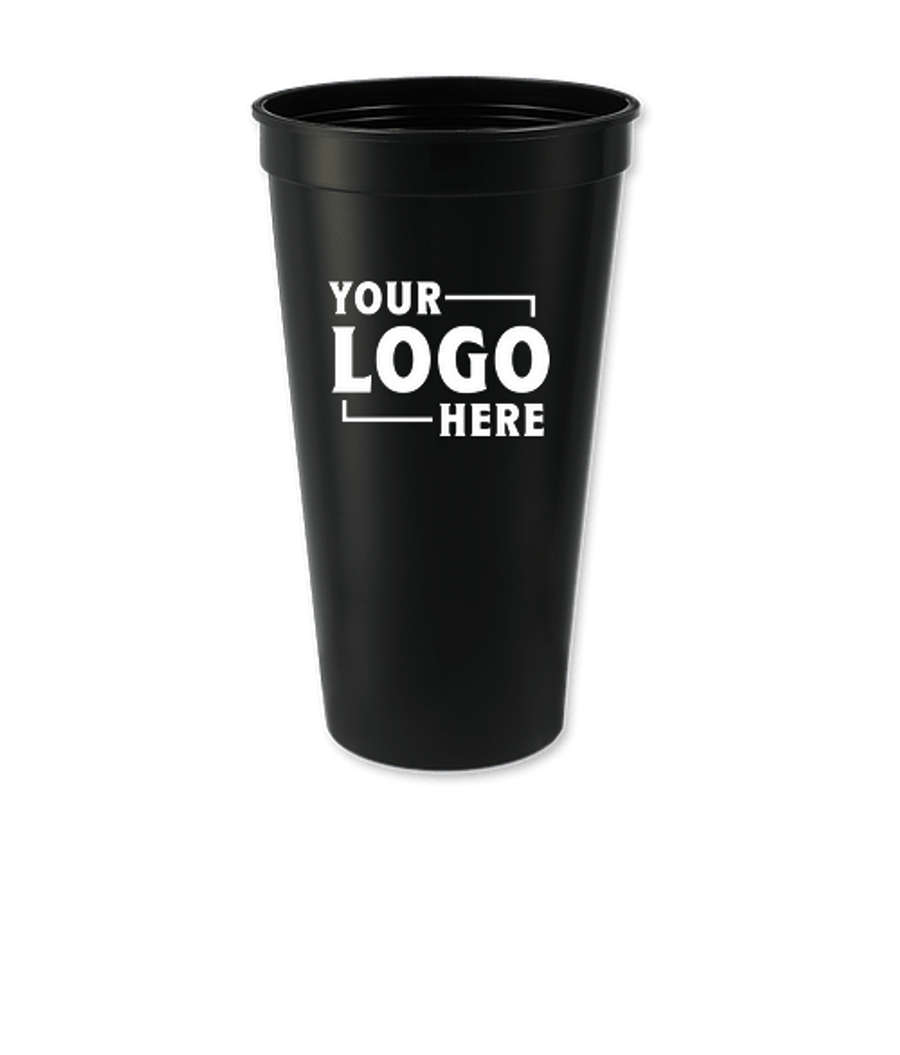 24 oz. Solid Color Stadium Cup in Black
