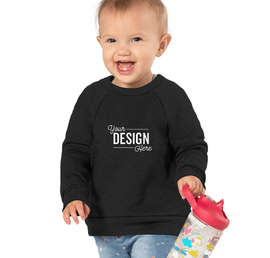 Bella + Canvas Toddler Sponge Fleece Crewneck Sweatshirt - Color: Black