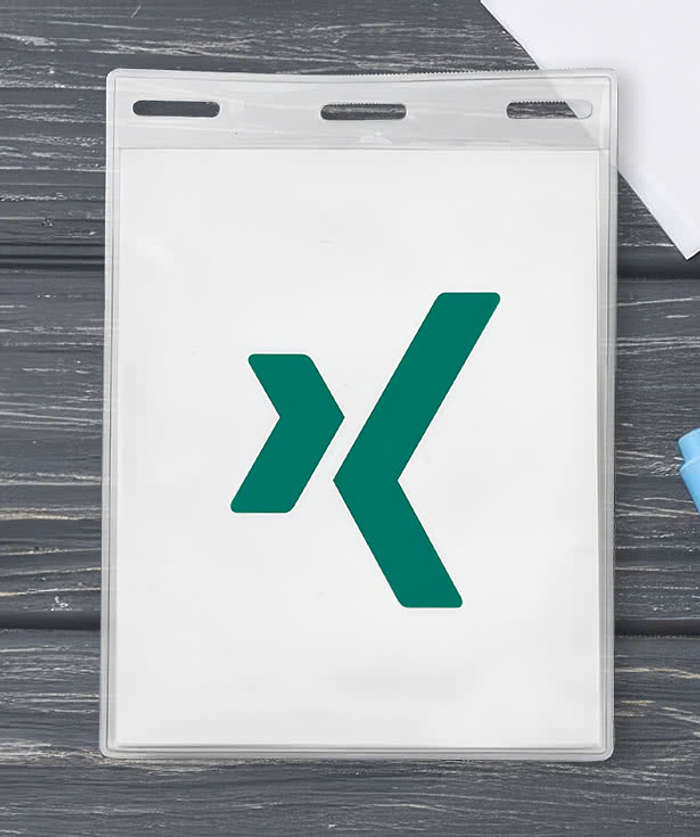 3.31" x 4.25" Vertical Vinyl Badge Pouch