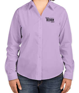 Port Authority Women's Long Sleeve Easy Care Shirt - Color: Bright Lavender