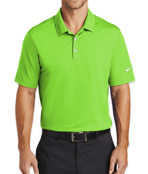 Nike Dri-FIT Vertical Mesh Performance Polo - Printed in Action Green 
