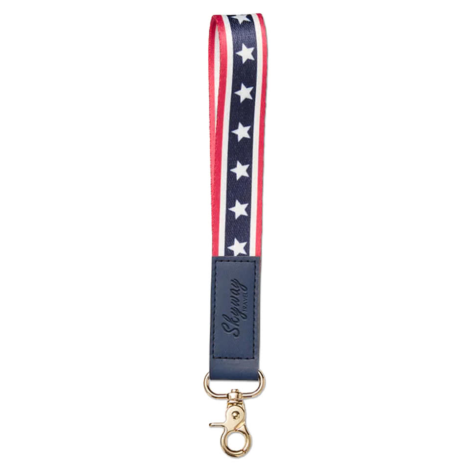 Debossed Patriot Wrist Strap Keychain