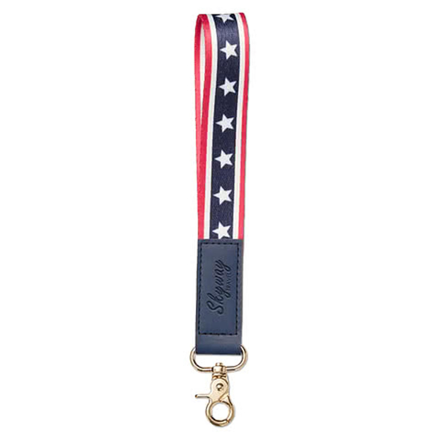 Debossed Patriot Wrist Strap Keychain