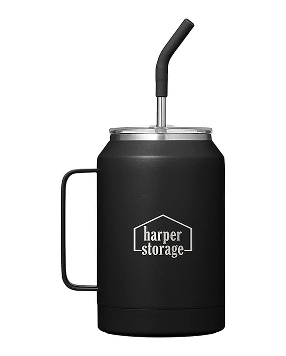 Laser Engraved 32 oz. Dri Duck Maverick Insulated Stainless Steel Mug with Straw