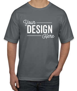 Bayside USA-Made 100% Cotton T-shirt - Color: Charcoal