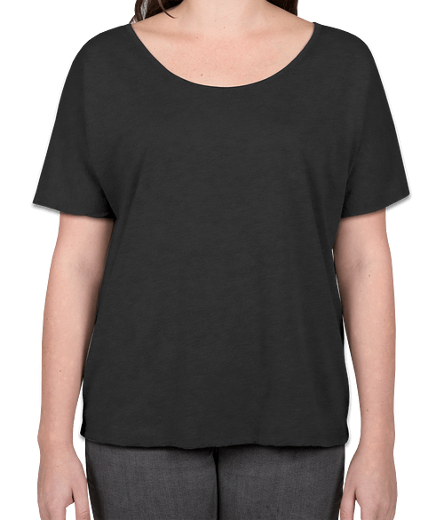 Bella + Canvas 8816 Women's Slouchy Tee Charcoal Black Triblend M