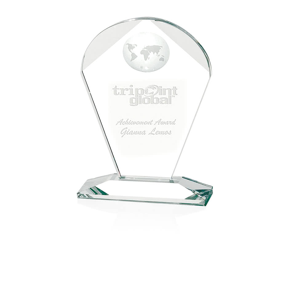 Laser Engraved Small Geodesic Award