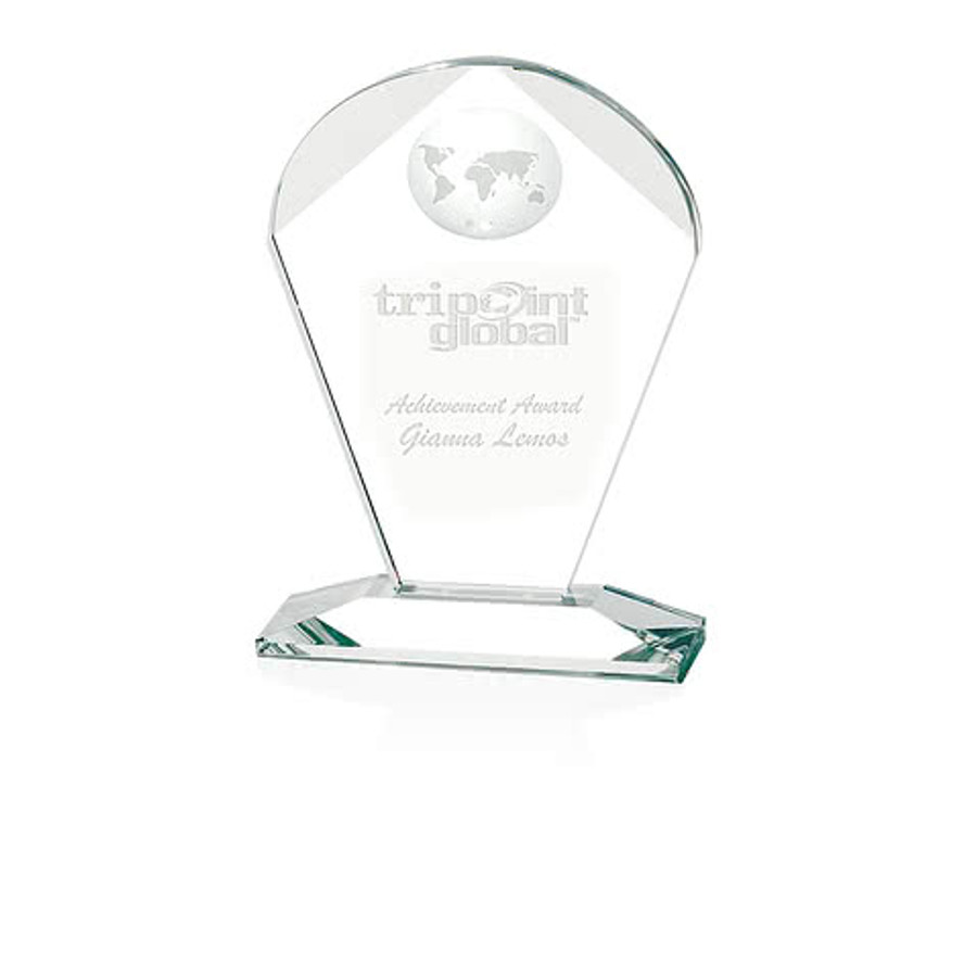 Laser Engraved Small Geodesic Award