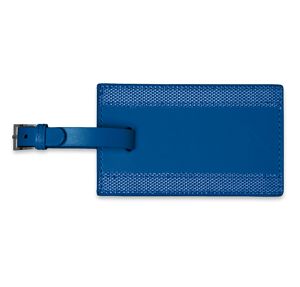 Debossed Majestic Leather Luggage Tag-default