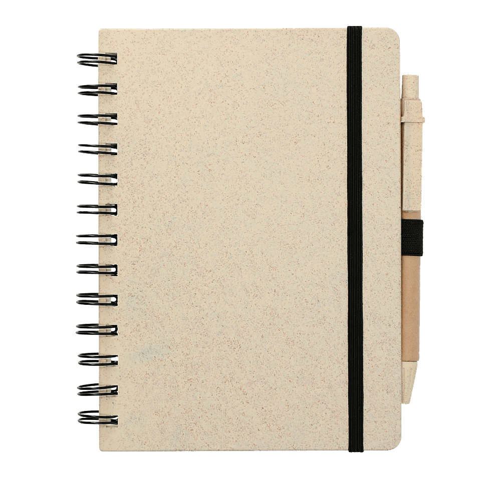 Wheat Straw Notebook with Pen-default