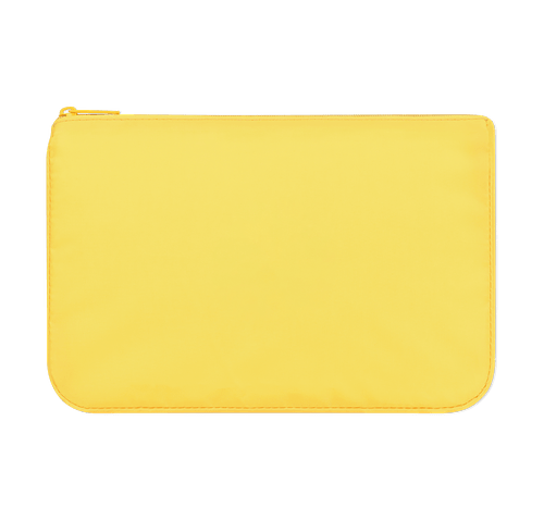 Arlo Recycled Zippered Pouch in Yellow