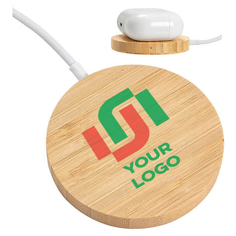 Magport Bamboo 15W Wireless Charger in Bamboo
