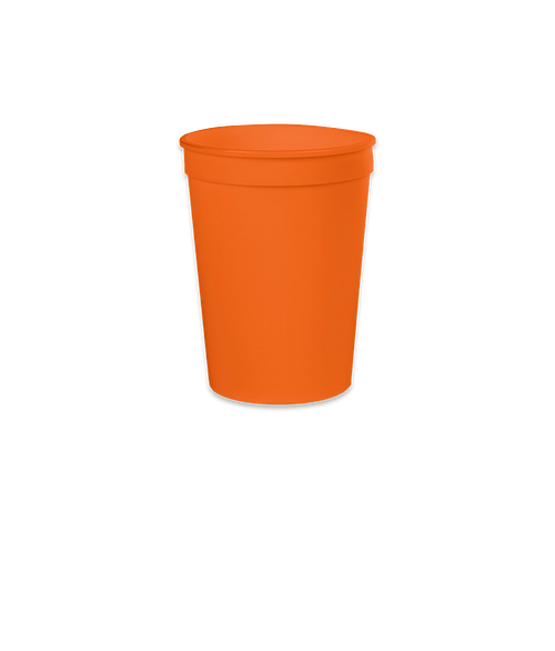 Full Color 12 oz. Big Game Plastic Stadium Cup (Case of 500) in Orange