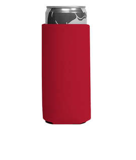 Foldable Slim Can Cooler - Color: Red