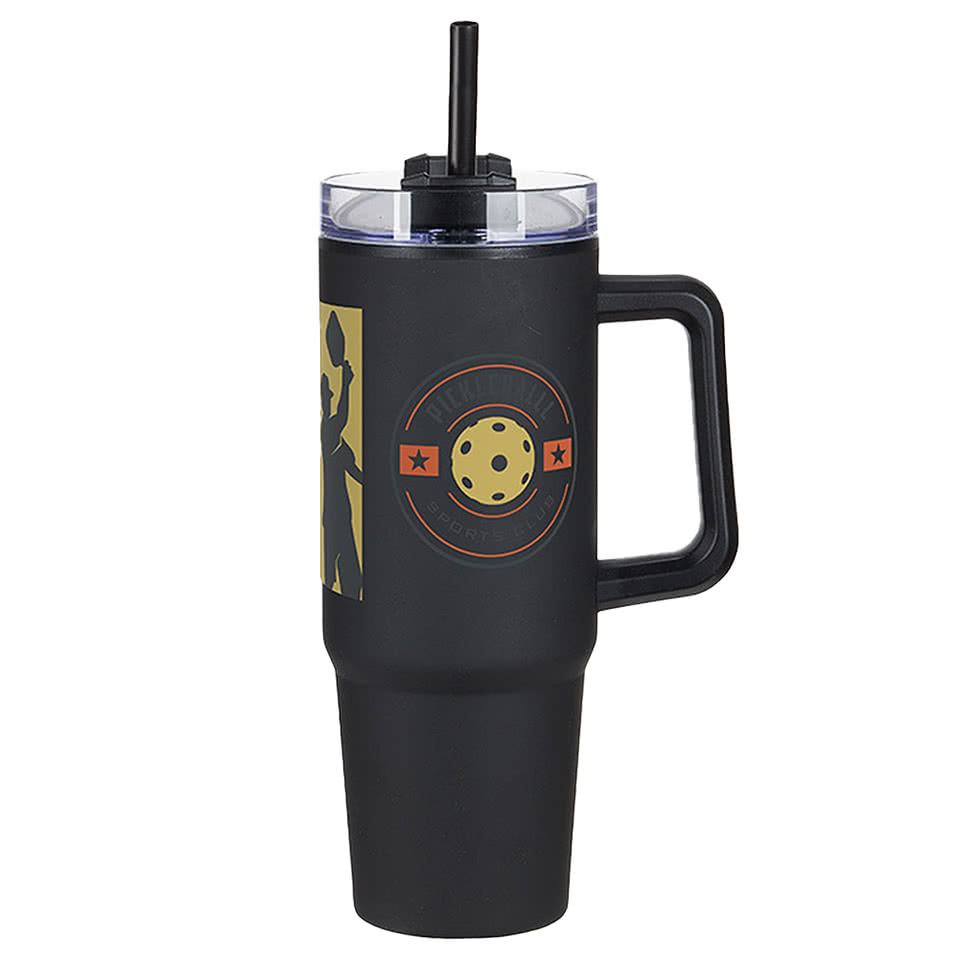 Full Color 30 oz. Octava Stainless Steel Tumbler with Straw