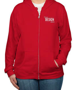 Canada - Gildan Women's Zip Hoodie - Color: Red