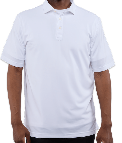 Stitch Solid Short Sleeve Pique Performance Polo in White