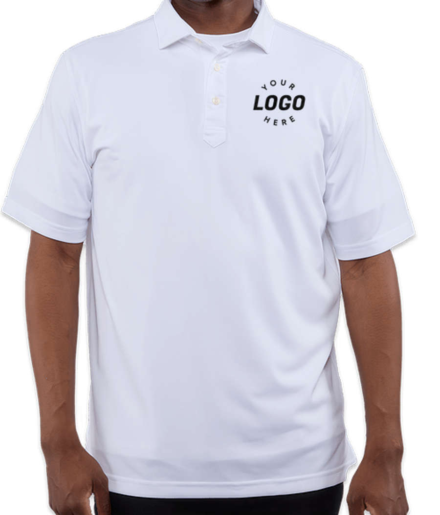 Stitch Solid Short Sleeve Pique Performance Polo in White