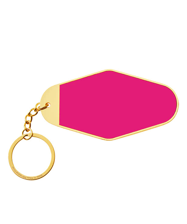 Laser Engraved Breast Cancer Awareness Pink Ribbon Metal Keychain