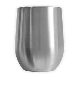 Laser Engraved 12 oz. Insulated Tumbler Gift Set - Color: Silver