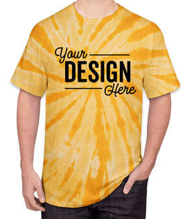 Port & Company Tie-Dye T-shirt - Color: Gold